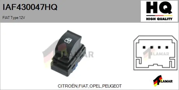 Switch, window regulator (IAF430047HQ)