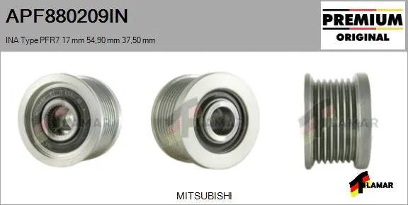 Belt Pulley, alternator (APF880209IN)