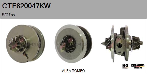 Core assembly, turbocharger (CTF820047KW)