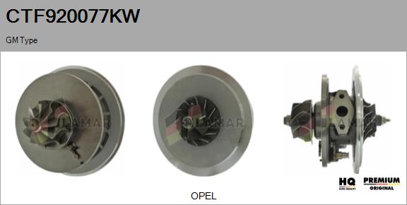 Core assembly, turbocharger (CTF920077KW)