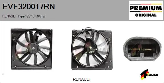 Electric Motor, radiator fan (EVF320017RN)