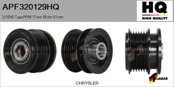 Belt Pulley, alternator (APF320129HQ)