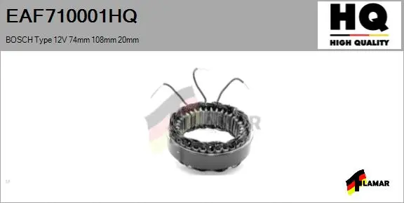 Stator, alternator (EAF710001HQ)