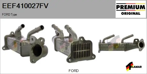 Cooler, exhaust gas recirculation (EEF410027FV)