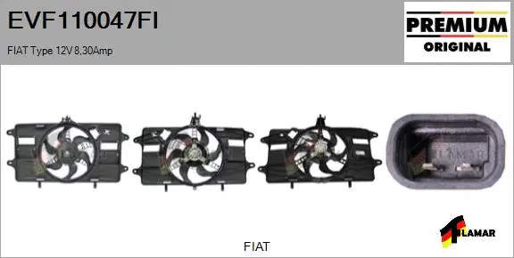 Electric Motor, radiator fan (EVF110047FI)