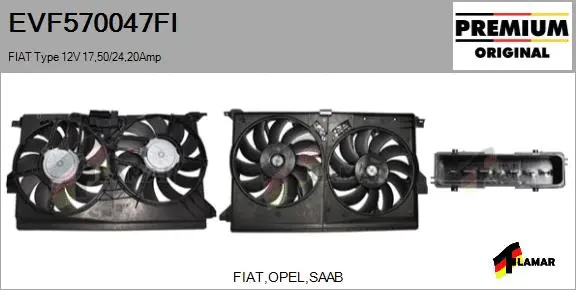 Electric Motor, radiator fan (EVF570047FI)