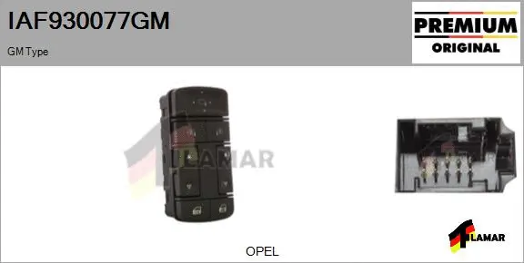 Switch, window regulator (IAF930077GM)