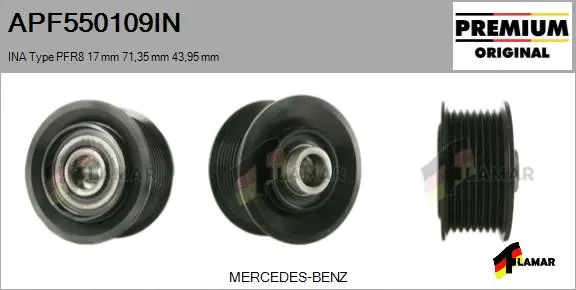 Belt Pulley, alternator (APF550109IN)