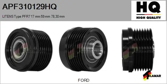 Belt Pulley, alternator (APF310129HQ)