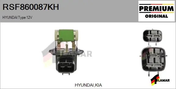 Series resistor, electric motor (radiator fan) (RSF860087KH)