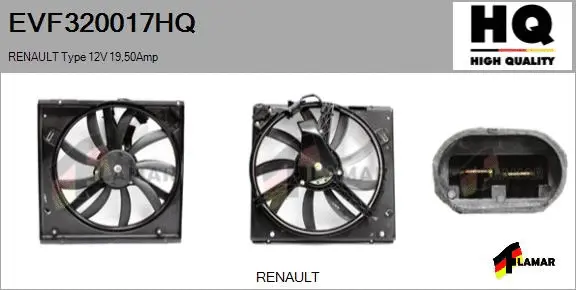 Electric Motor, radiator fan (EVF320017HQ)