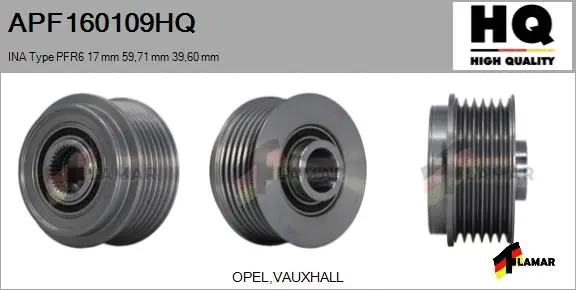 Belt Pulley, alternator (APF160109HQ)