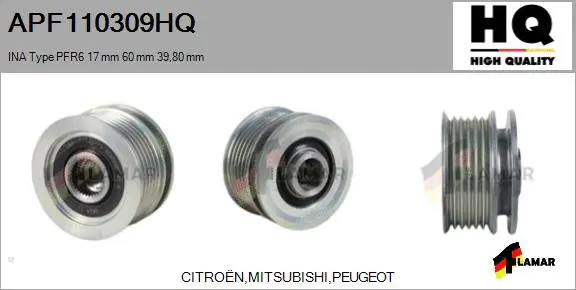 Belt Pulley, alternator (APF110309HQ)