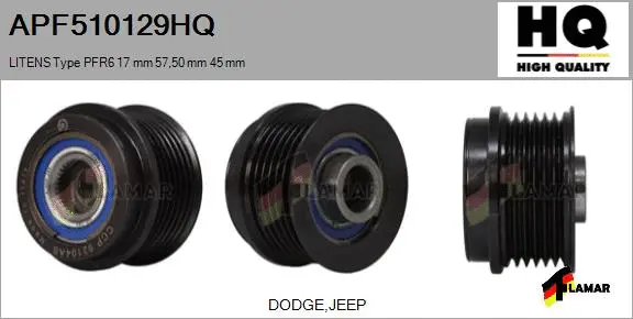 Belt Pulley, alternator (APF510129HQ)