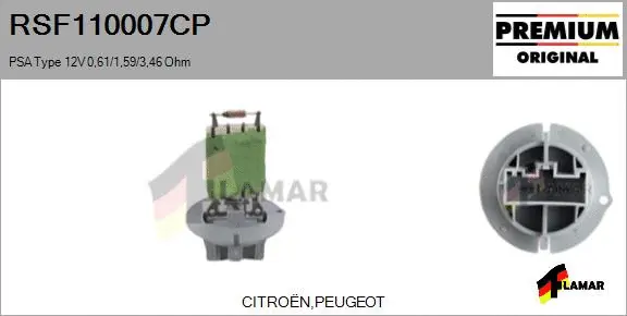 Resistor, interior blower (RSF110007CP)