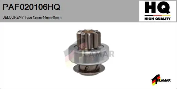 Pinion, starter (PAF020106HQ)