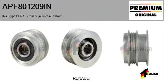 Belt Pulley, alternator (APF801209IN)