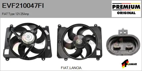 Electric Motor, radiator fan (EVF210047FI)
