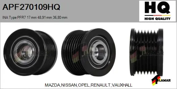 Belt Pulley, alternator (APF270109HQ)