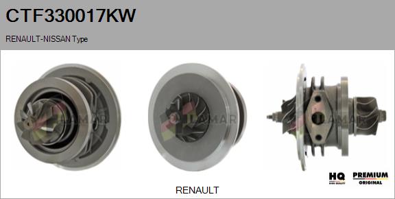 Core assembly, turbocharger (CTF330017KW)