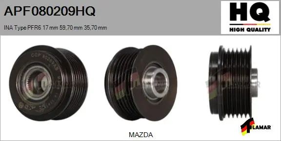 Belt Pulley, alternator (APF080209HQ)