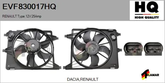 Electric Motor, radiator fan (EVF830017HQ)