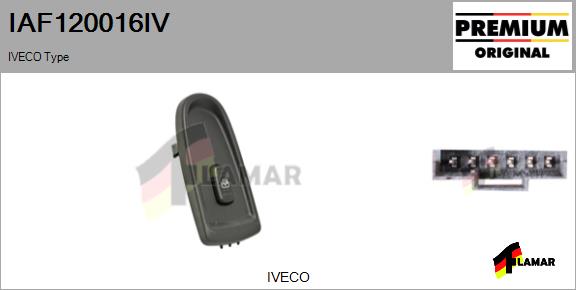 Switch, window regulator (IAF120016IV)