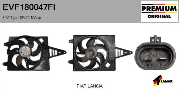 Electric Motor, radiator fan (EVF180047FI)