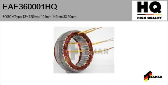 Stator, alternator (EAF360001HQ)
