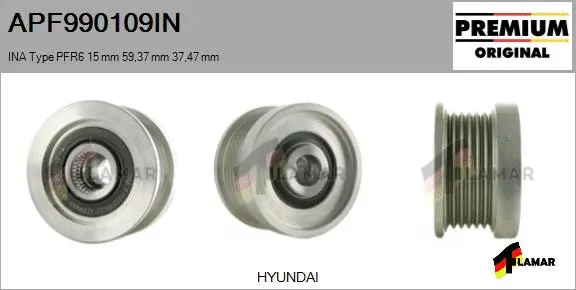 Belt Pulley, alternator (APF990109IN)