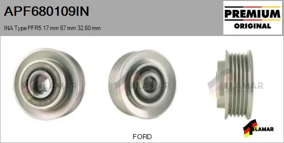 Belt Pulley, alternator (APF680109IN)