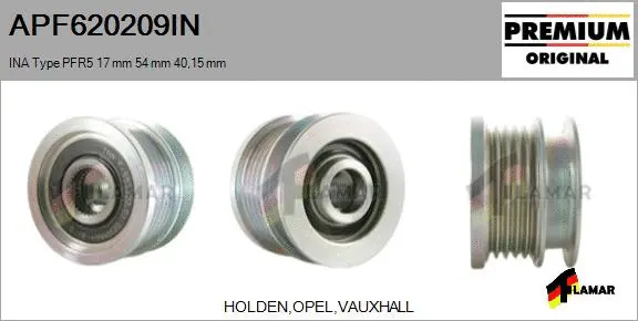 Belt Pulley, alternator (APF620209IN)