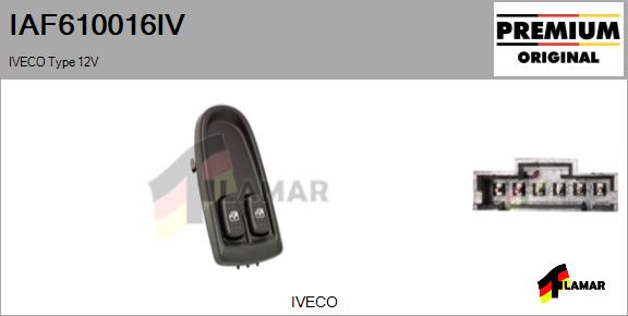 Switch, window regulator (IAF610016IV)