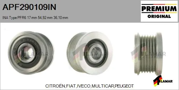 Belt Pulley, alternator (APF290109IN)