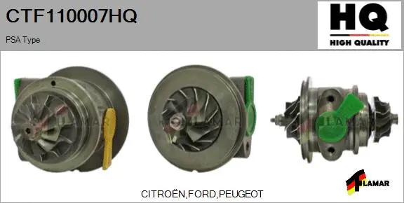 Core assembly, turbocharger (CTF110007HQ)