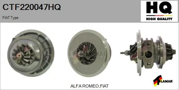 Core assembly, turbocharger (CTF220047HQ)