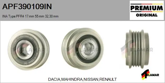 Belt Pulley, alternator (APF390109IN)