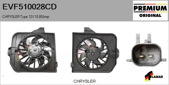 Electric Motor, radiator fan (EVF510028CD)