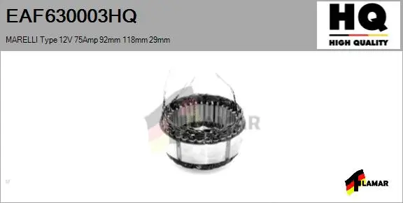 Stator, alternator (EAF630003HQ)