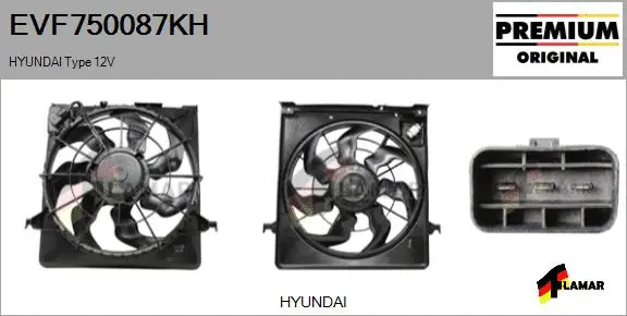Electric Motor, radiator fan (EVF750087KH)