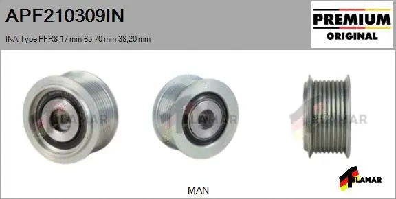Belt Pulley, alternator (APF210309IN)