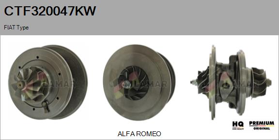 Core assembly, turbocharger (CTF320047KW)