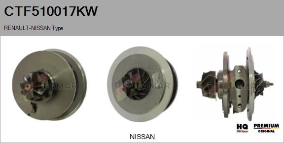 Core assembly, turbocharger (CTF510017KW)