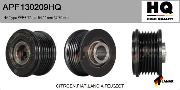 Belt Pulley, alternator (APF130209HQ)