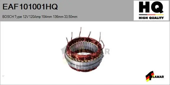 Stator, alternator (EAF101001HQ)