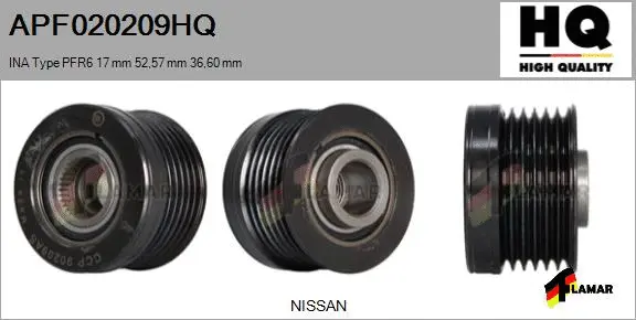 Belt Pulley, alternator (APF020209HQ)