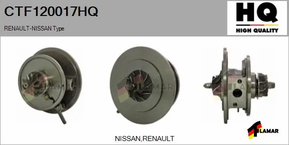 Core assembly, turbocharger (CTF120017HQ)