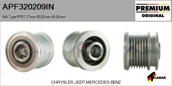 Belt Pulley, alternator (APF320209IN)