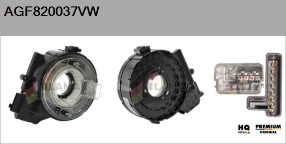 Clockspring, airbag (AGF820037VW)