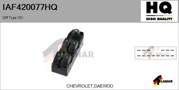 Switch, window regulator (IAF420077HQ)